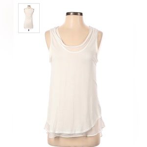 Banana Republic White Sleeveless Blouse